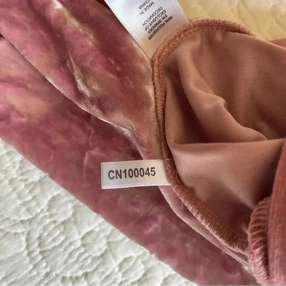 Crushed Velvet Bomber Jacket Women's Large Pink Front Zipper Light Top Y2K Glam - Picture 15 of 16